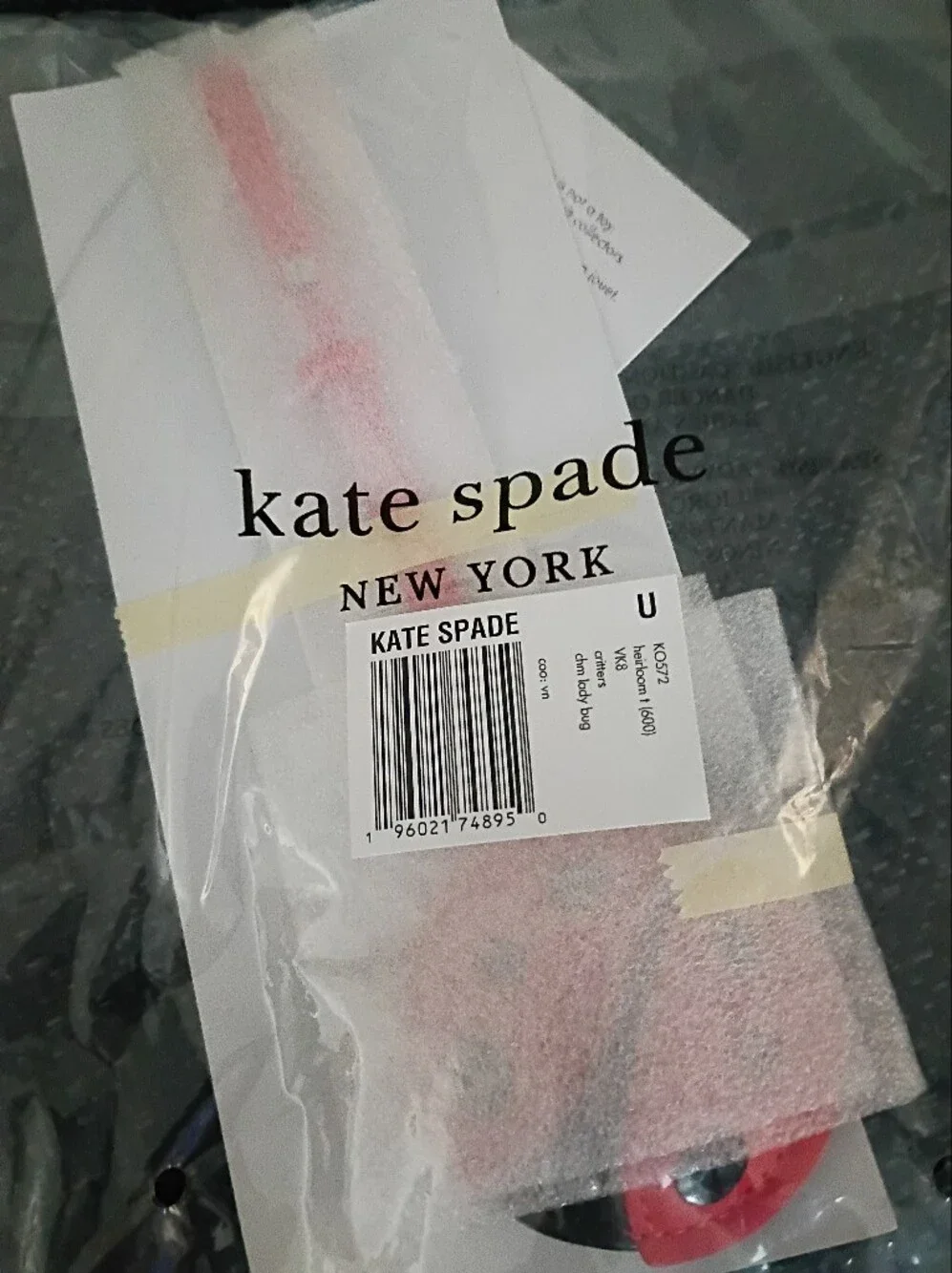 Kate Spade Red And Black Ladybug Bag Charm......So Cute